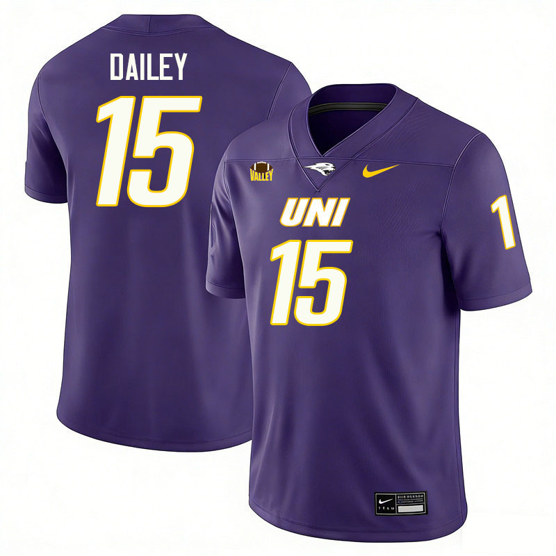 Northern Iowa Panthers #15 Jaxon Dailey College Football Jerseys,Uniforms-Purple